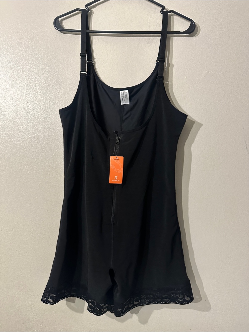 NWT Feelingirl One-Piece Shapewear Romper with Front Zipper Sz 4XL